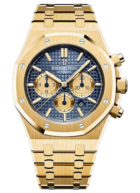 audemars piguet royal oak chronograph 41 yellow gold blue dial|Audemars Piguet original.